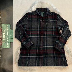 Lauren Ralph Lauren Plaid Lambswool Shirt Jacket / Shacket | Women’s Small
